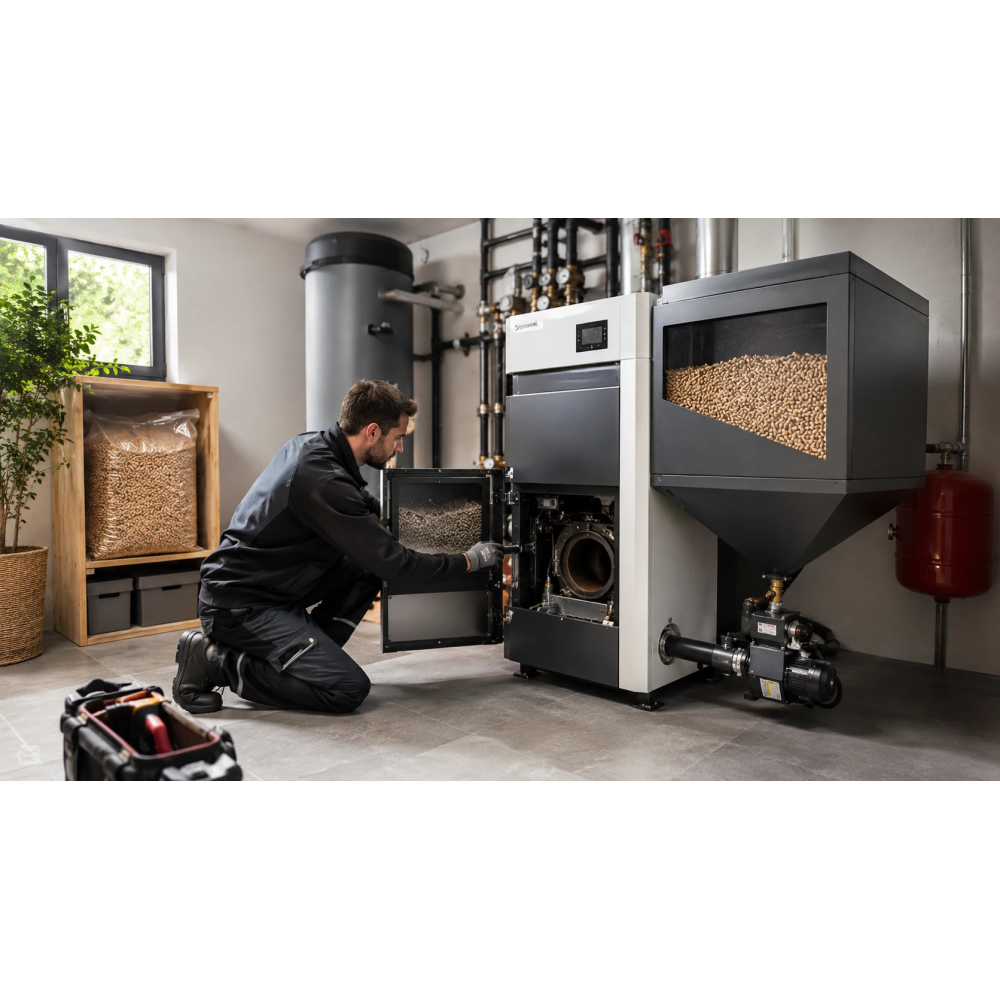 Entretien chaudière granulés de bois jusqu’à 45 kW | Cesatech