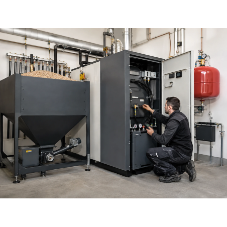 Entretien de chaudière à granulés de bois de plus de 45 kW
