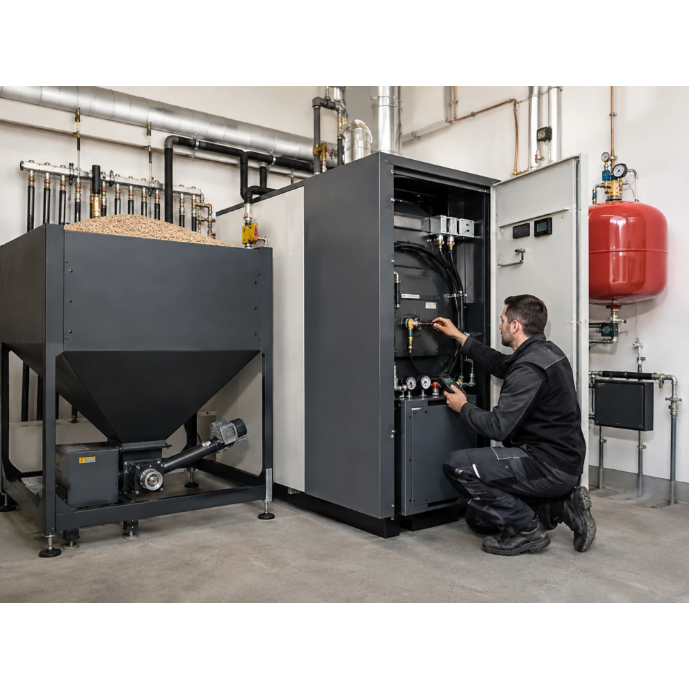 Entretien chaudière granulés +45 kW | Cesatech