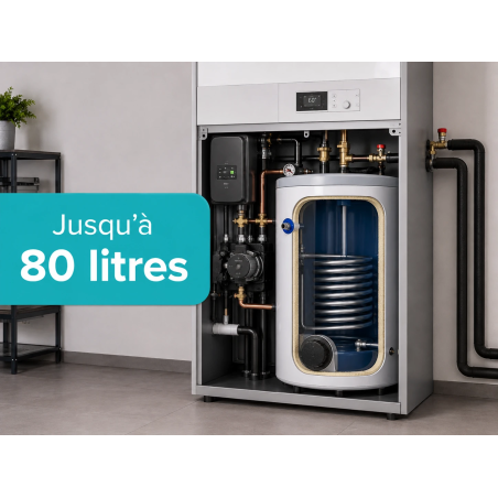 Détartrage préparateur d’eau chaude sanitaire jusqu’à 80 litres